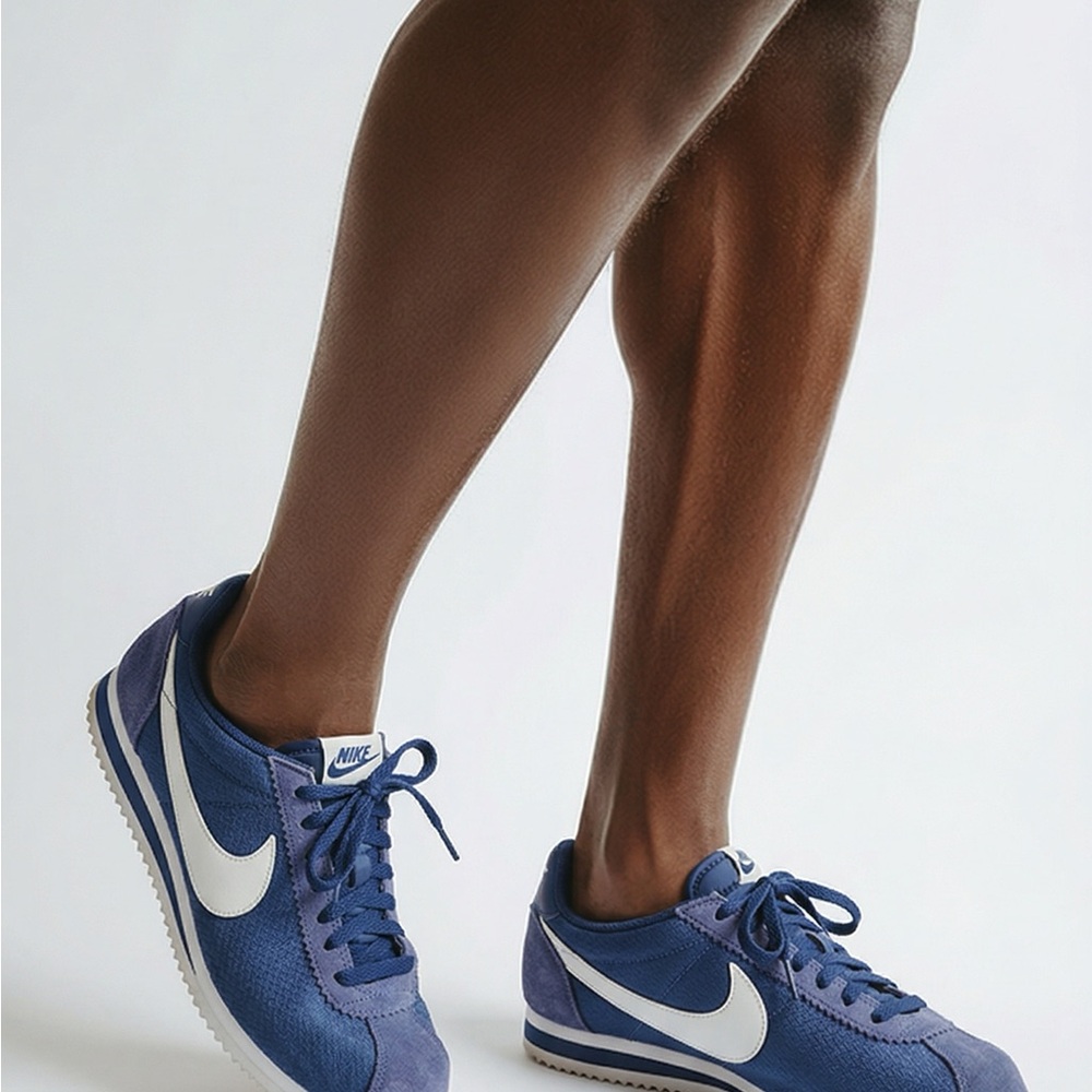 Nike Women’s Blue and White Classic Cortez Sneakers